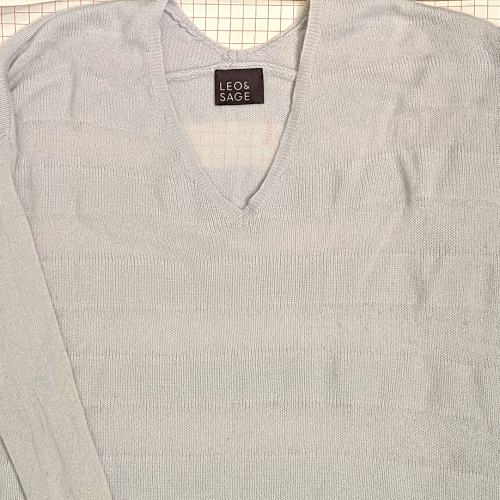 Leo and Sage cashmere sweater light teal green M - Picture 4 of 15